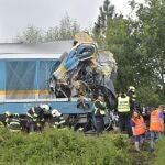 Así ha quedado el tren de pasajeros que ha colisionado en República Checa