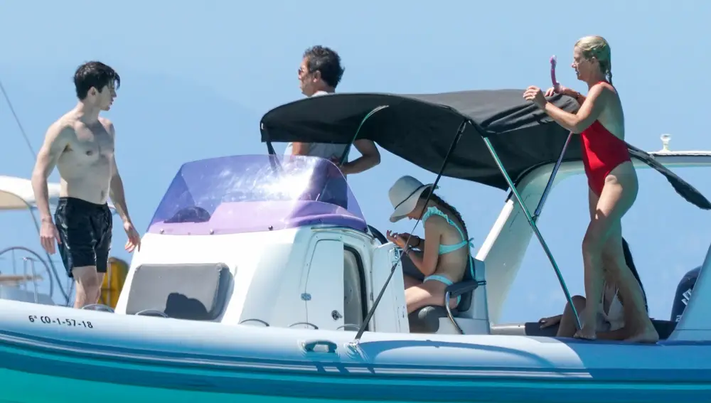 Miguel Bernardeau , Ana Duato , Miguel Angel Bernardeau y Maria Bernardeau en Ibiza