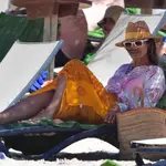 Nuria Roca de vacaciones con la familia en Cádiz.