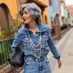 Carmen Gimeno con look 'double denim'