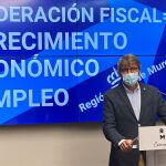 Imagen del consejero de Economía, Hacienda y Administración Digital, Luis Alberto Marín