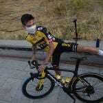 Primoz Roglic, durante la presentación de equipos