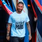 Sergio Ramos, el día de su presentación como nuevo jugador del PSG.