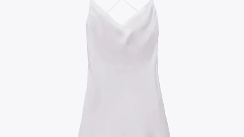 Vestido corto satinado