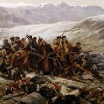 La última resistencia en Gandamak, donde en enero de 1842 fueron masacrados los últimos supervivientes de la retirada británica de Kabul.