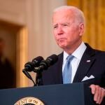 El presidente de EE UU, Joe Biden, durante una rueda de prensa en la Casa Blanca, Washington