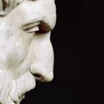 Una estatua que honra a Epicuro