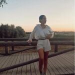 Alba D&iacute;az con un total look blanco.