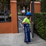 Cambio de placas de calles de Madrid