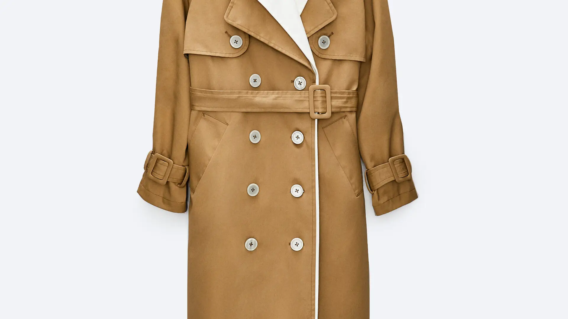 Gabardina doble combinada, de Uterqüe