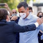 Pedro Sánchez visitó ayer Extremadura, donde anunció la llegada del AVE para 2022