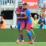 Memphis Depay celebra su gol ante el Getafe