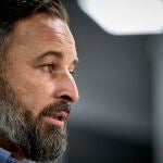 El presidente de Vox, Santiago Abascal, interviene en una rueda de prensa del Comité de Acción Política de Vox, en su sede naciona