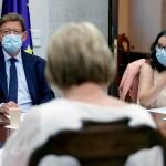 El presidente de la Generalitat, Ximo Puig preside la Interdepartamental para la prevención y actuación ante la covid-19 de la Generalitat que define el escenario de "reapertura progresiva y de desescalada prudente" en la Comunitat