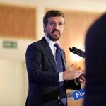 El líder del PP, Pablo Casado