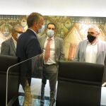 Imagen de un instante de la reunión de la Junta de Portavoces