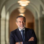 Enrique López, en un momento de la entrevista con LA RAZÓN