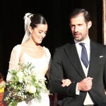 Jaime Palazuelo y Micaella Rubini el día de su boda