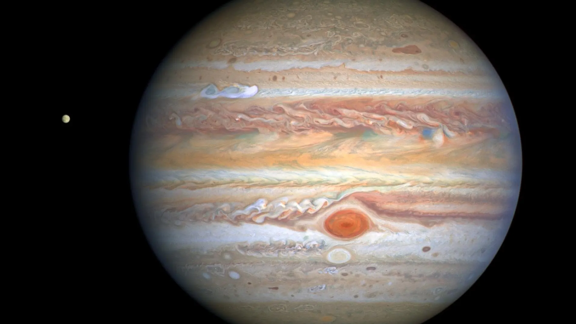 Júpiter, fotografiado por el Telescopio Espacial Hubble.