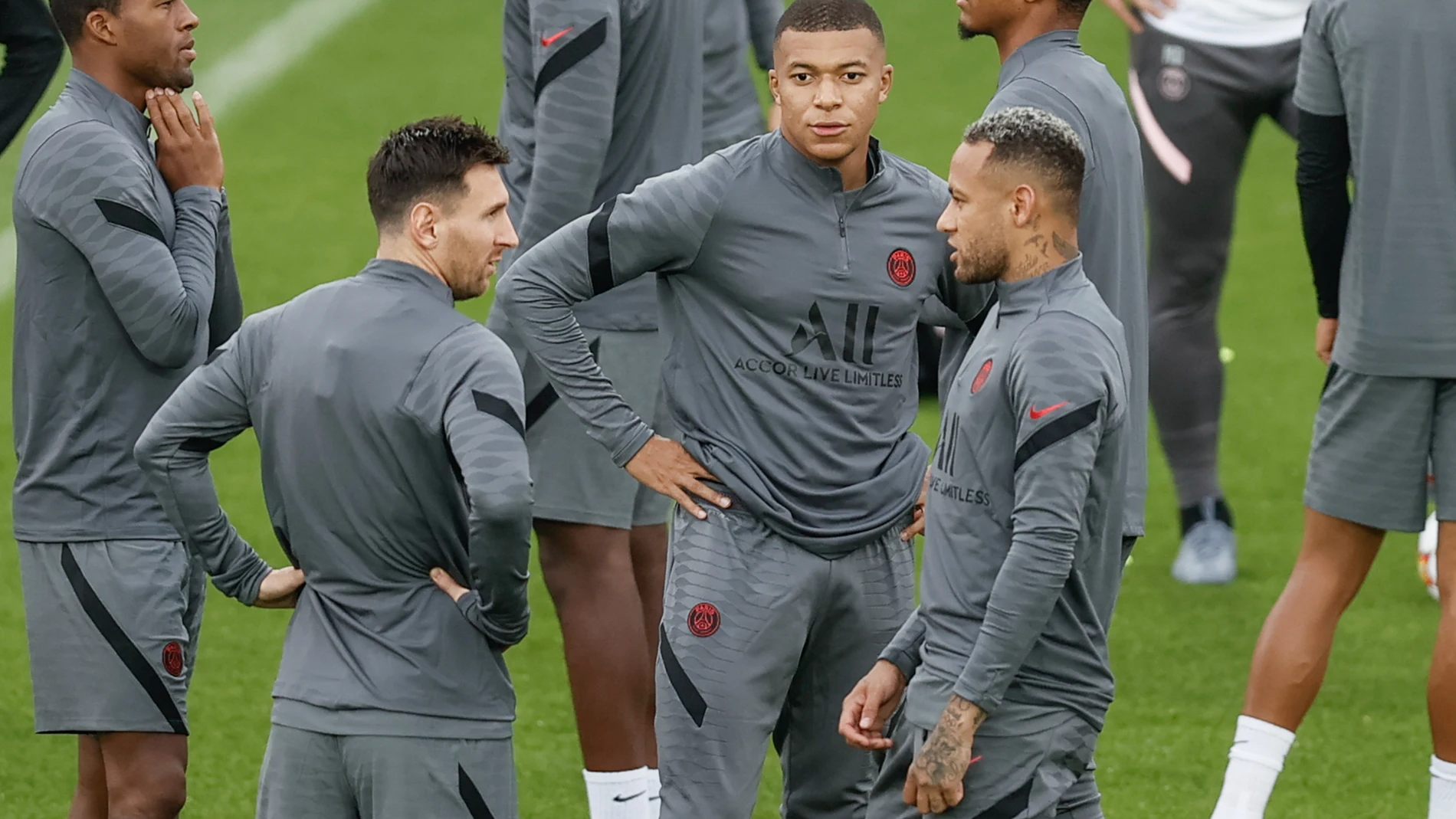 Lionel Messi, Kylian Mbappe y Neymar