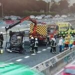 Accidente de tráfico en la A-6, en La Rozas, con dos heridos leves