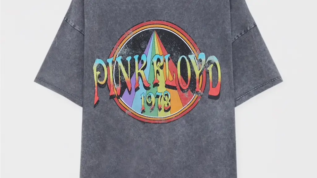 Camiseta con efecto desteñido de Pink Floyd, de Pull&Bear
