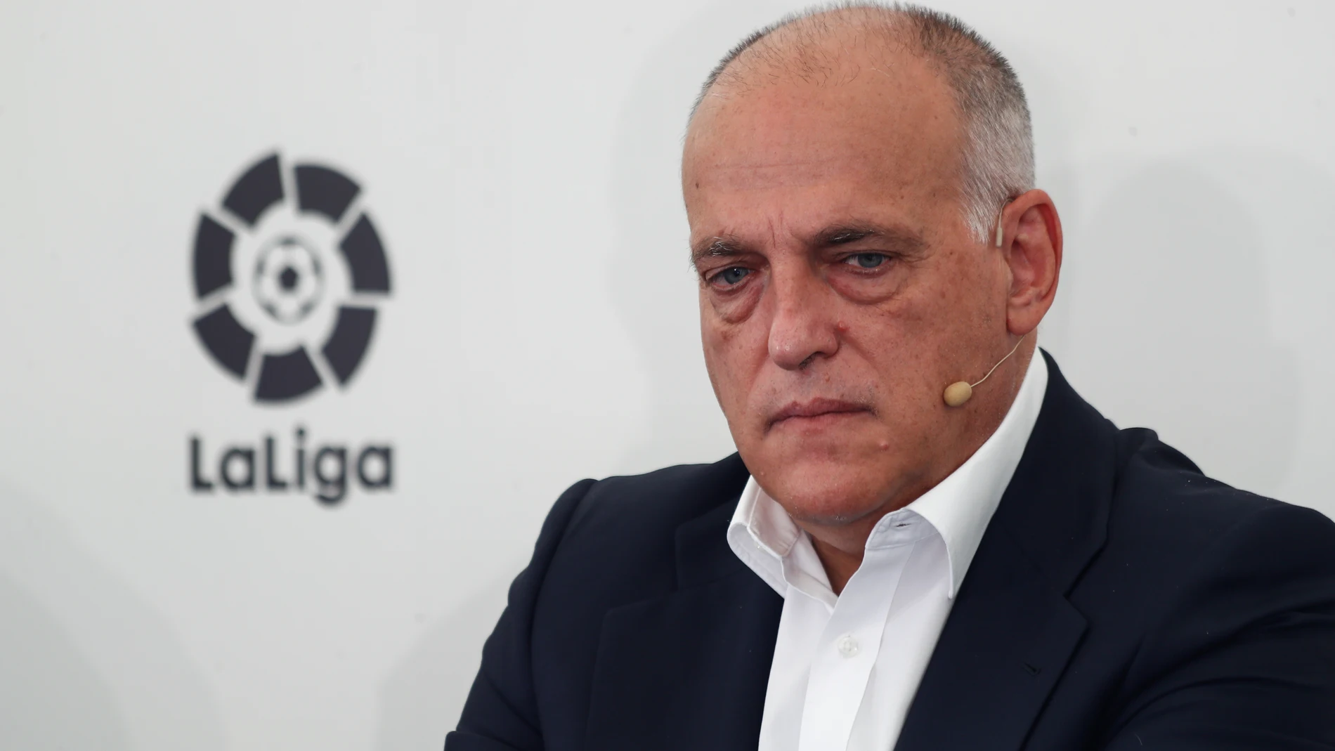 Javier Tebas, durante la presentación del acuerdo entre LaLiga y Burger King