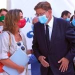 La vicepresidenta y ministra para la Transición Ecológica, Teresa Ribera, junto al Presidente de la Generalitat Valenciana, Ximo Puig