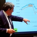 El ministro de Inclusión, Seguridad Social y Migraciones, José Luis Escrivá, presenta en rueda de prensa los datos del avance de afiliación a la Seguridad Social en el mes de septiembre