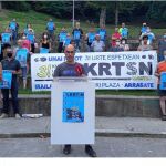 En la pancarta se aprecia claramente el nombre de Parot y la referencia a "31 urte espetxean" (31años en prisión)