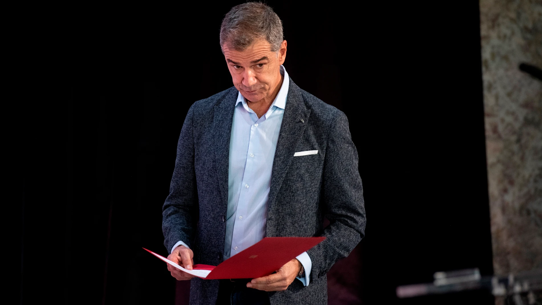 El director de la Oficina del Español, Toni Cantó, durante la presentación de la Oficina del Español, en 2021