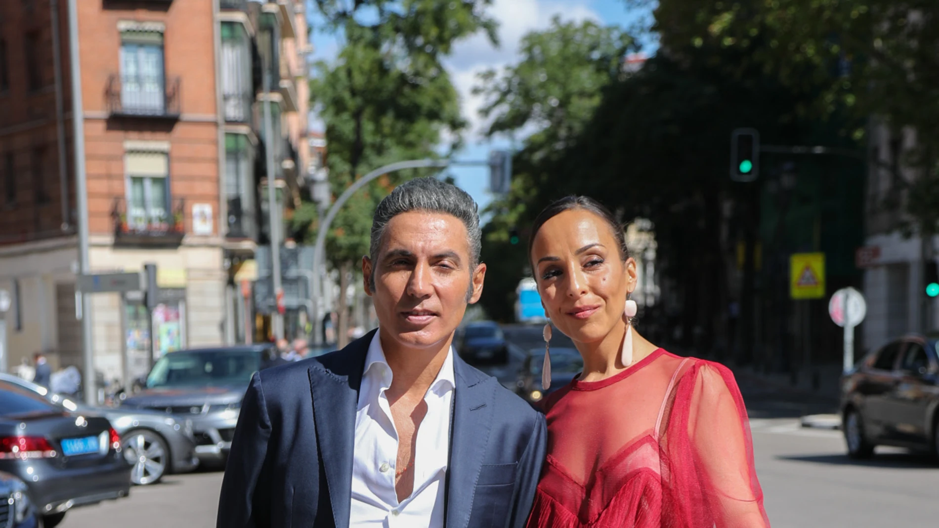 Pitingo y Verónica Fernández Prieto en la boda de Rocío Gil y Philip Pérez-Cirera Roy