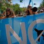 Concentración contra la ampliación del Aeropuerto de Barcelona-El Prat el pasado 19 de septiembre