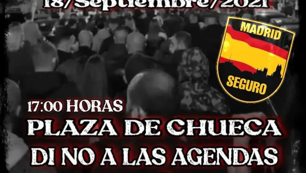 Convocatoria de la manifestación neonazi en Chueca