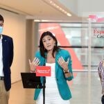 La secretaria de Organización del PSOECyL, Ana Sánchez, presenta el Congreso Autonómico junto a David Jurado y Gerardo Triana