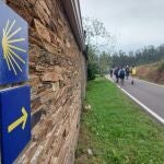Detalle de un tramo del Camino de Santiago