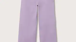 Pantalón de algodón con diseño crop.