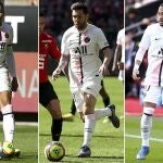 Kylian Mbappé, Leo Messi y Neymar
