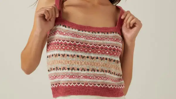 Top punto jacquard algodón orgánico, de Springfield