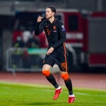 Wout Weghorst, en un partido con la selección de Países Bajos.