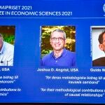 David Card, Joshua D. Angrist y Guido W. Imbens, galardonados con el Nobel de Economía