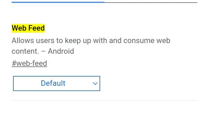 Hay que activar Web Feed para que comienza a funcionar el lector de RSS.