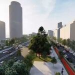 Recreación del carril bici de La Castellana