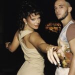 Nathy Peluso y C. Tangana, durante la grabación del videoclip de "Ateo"