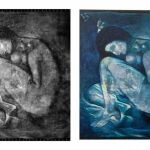 La mujer desnuda que se ha encontrado bajo la pintura de Picasso "La comida del ciego"