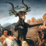 "El aquelarre", de Francisco de Goya, refleja a una serie de mujeres sucumbiendo a los caprichos del diablo
