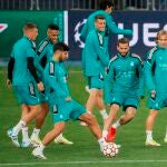 Asensio, Nacho y Modric, en el Olímpico de Kiev