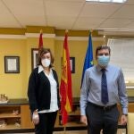 Reunión entre la presidenta de la FRMPCyL, Ángeles Armisén; y el consejero de Economía y Hacienda, Carlos Fernández Carriedo