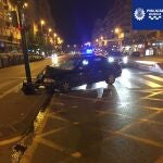Imagen del coche siniestrado