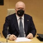 El comisario jubilado José Manuel Villarejo, en la Comisión del Congreso